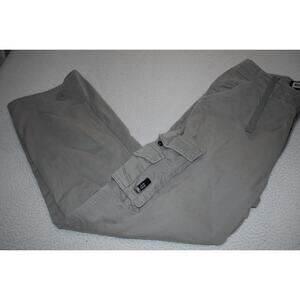 Ecko Unltd Cargo Pants Mens Size 32 x 32 With Draw Strings Gray Cotton Blend